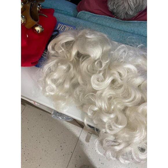 Santa Claus Costume Mens Size Large XL Accessories Wigs Beards Holiday Christmas - Picture 13 of 16